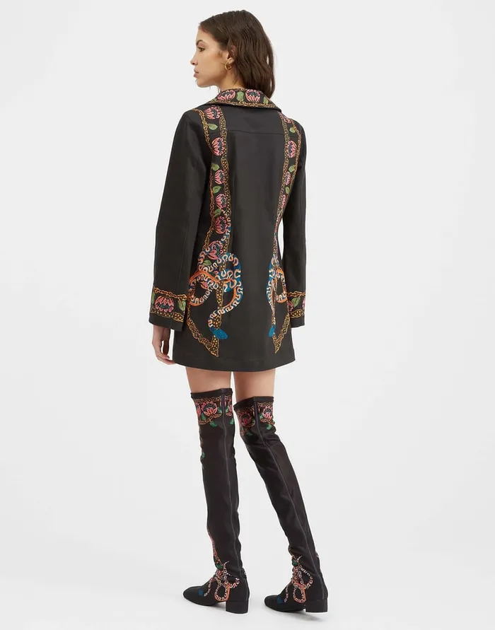 La Doublej Chiara Dress Eve Black In Denim Women Dresses