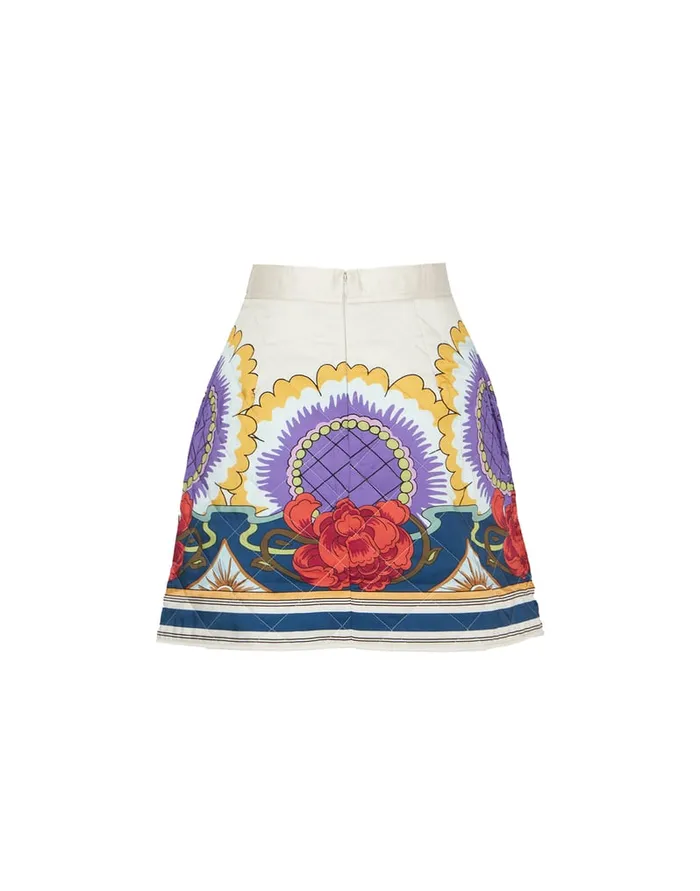 La Doublej Edie Skirt Taormina Place Ivory In Twill Women Skirts