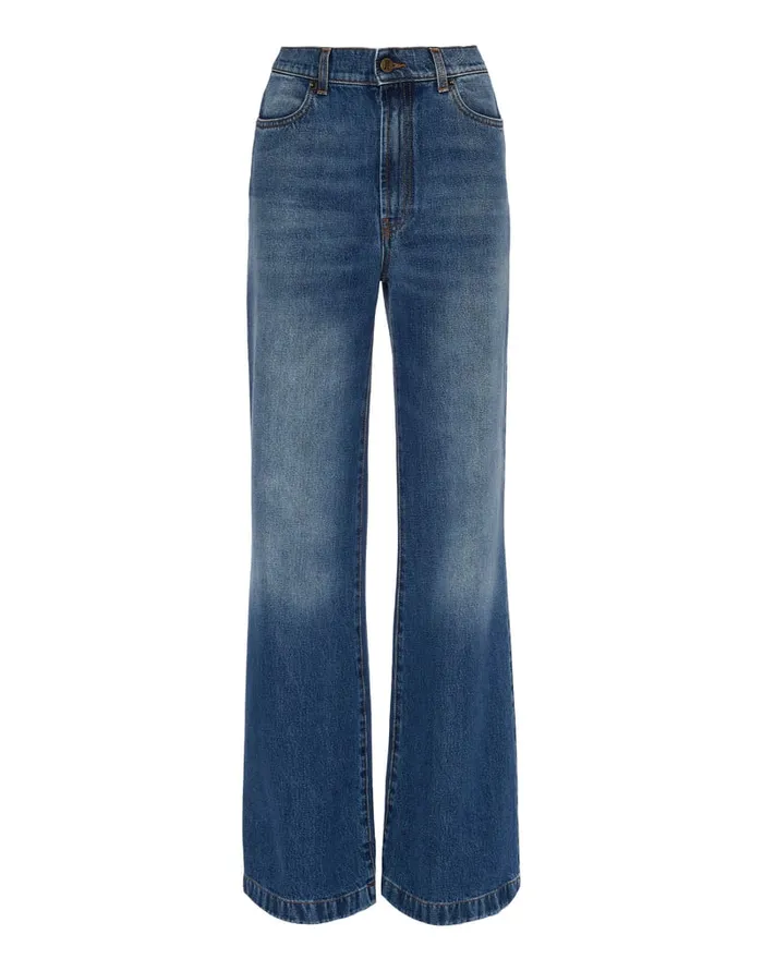 La Doublej Flare Jeans Blue In Denim Women Shorts and Pants