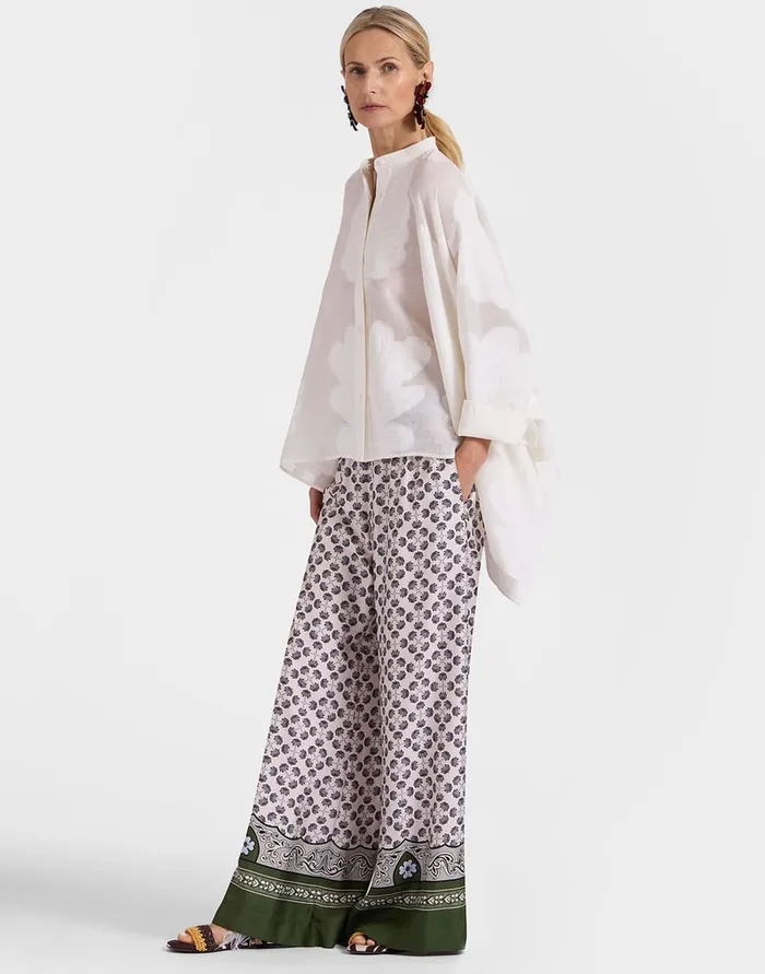 La Doublej Foulard Shirt Pineapple Lace In Jacquard Women Shirts and Tops