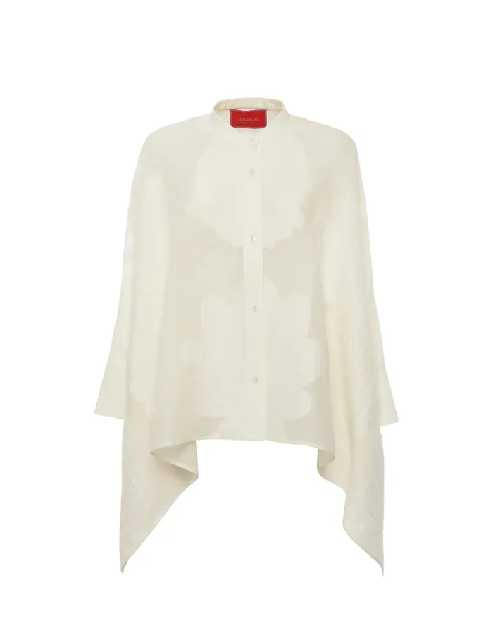 La Doublej Foulard Shirt Pineapple Lace In Jacquard Women Shirts and Tops