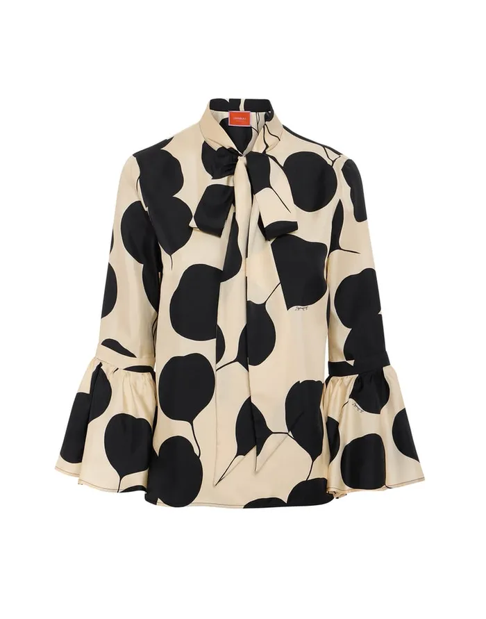 La Doublej Happy Wrist Top Lunaria Light Pink In Silk Twill Women Shirts and Tops
