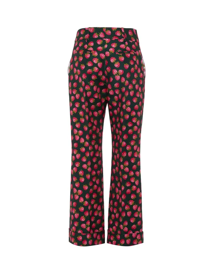 La Doublej Hendrix Pants Lampone Mini Emerald In Cady Wool Women Shorts and Pants