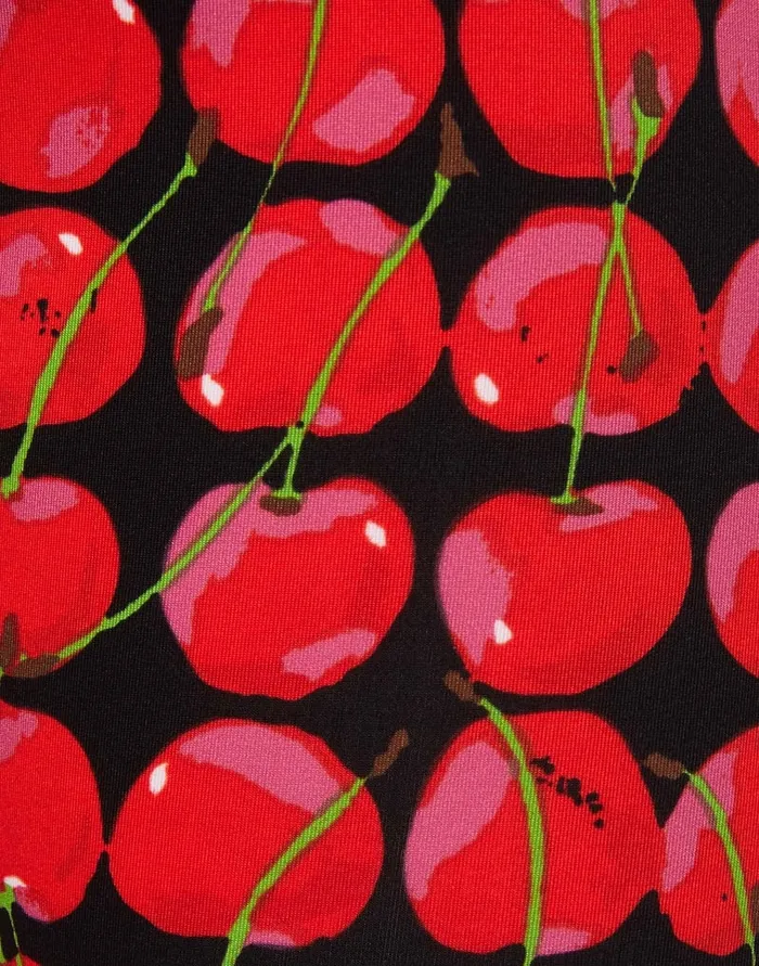 La Doublej Leggings Black Cherries In New Skinny Jersey Women Loungewear