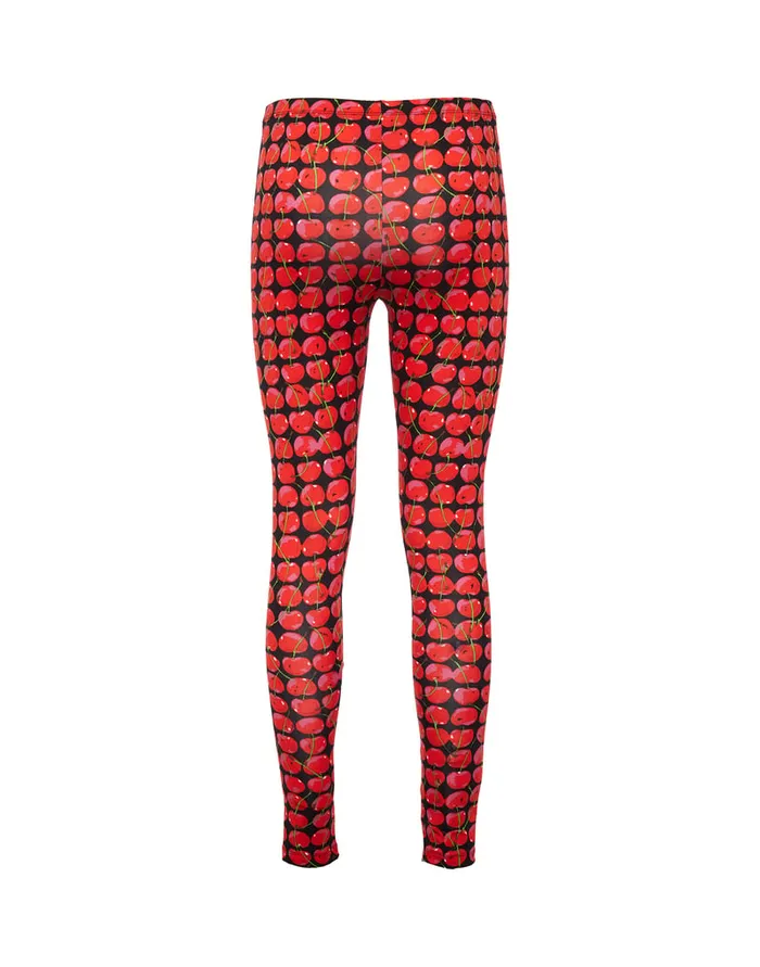 La Doublej Leggings Black Cherries In New Skinny Jersey Women Loungewear