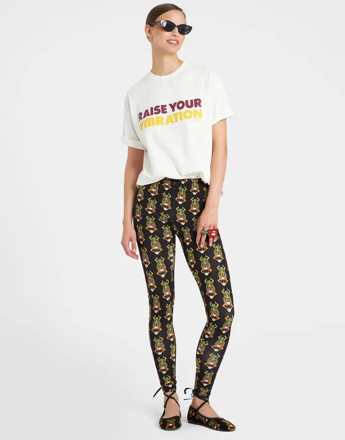 La Doublej Leggings Scarab Black In Skinny Jersey Women Loungewear