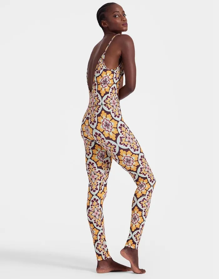 La Doublej Magica Catsuit Palazzo Yellow In Jersey Stretch Women Loungewear