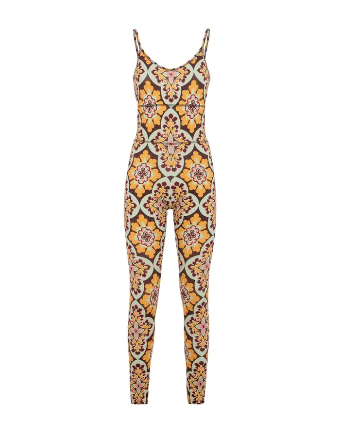 La Doublej Magica Catsuit Palazzo Yellow In Jersey Stretch Women Loungewear