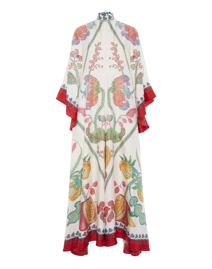 La Doublej Magnifico Dress Grenadilla Place Off White In Silk Twill Women Party Dressing