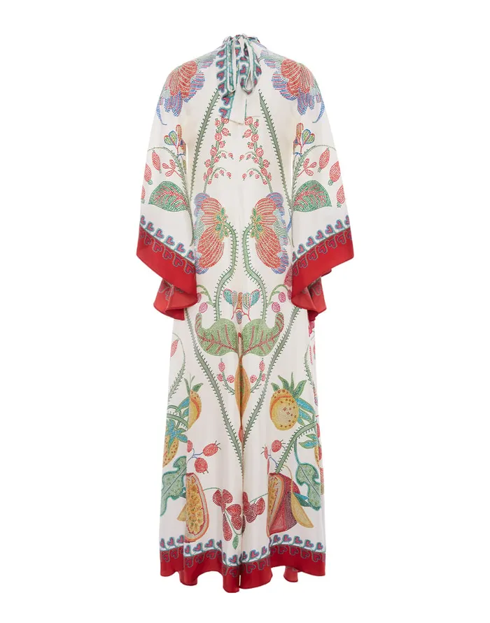La Doublej Magnifico Dress Grenadilla Place Off White In Silk Twill Women Party Dressing