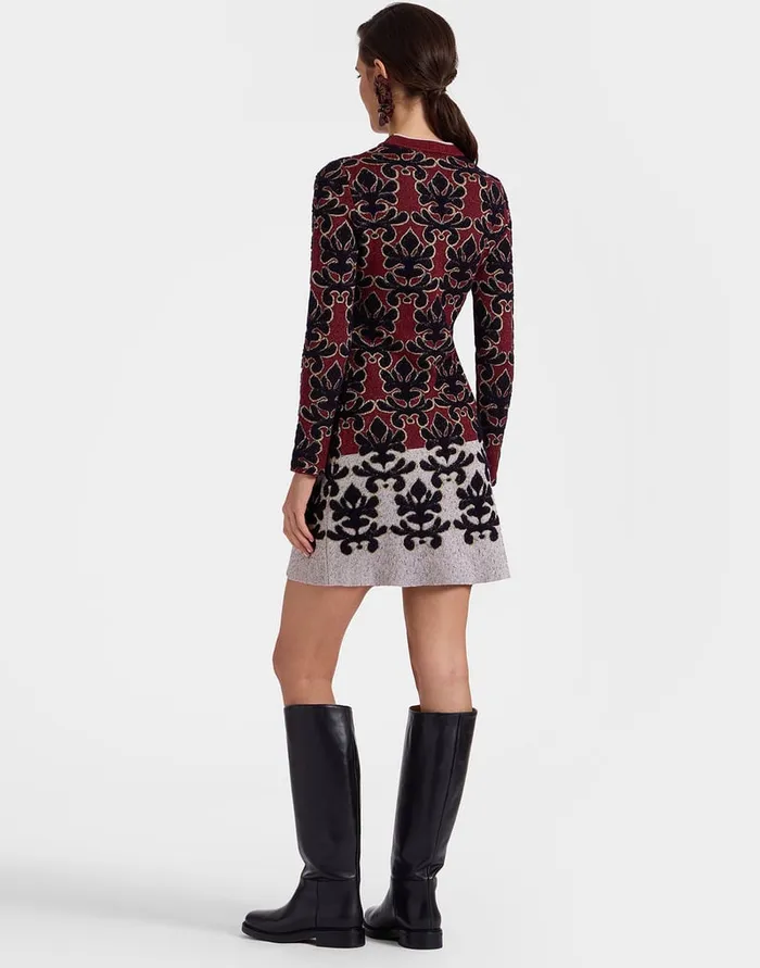La Doublej Mini Herald Dress Herald Red In Jacquard Women Dresses