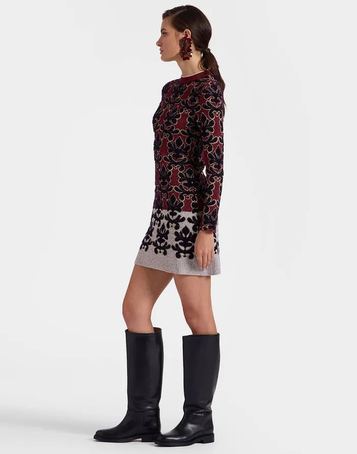 La Doublej Mini Herald Dress Herald Red In Jacquard Women Dresses