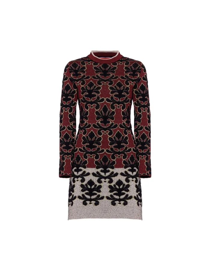 La Doublej Mini Herald Dress Herald Red In Jacquard Women Dresses