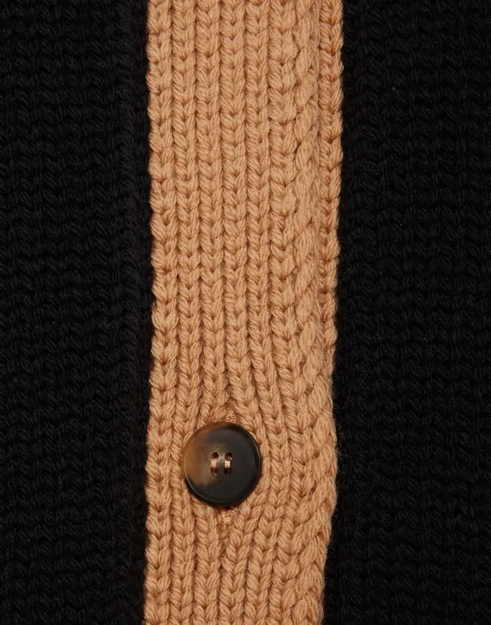 La Doublej No Fuss Cardigan Solid Black In Wool Women Knitwear