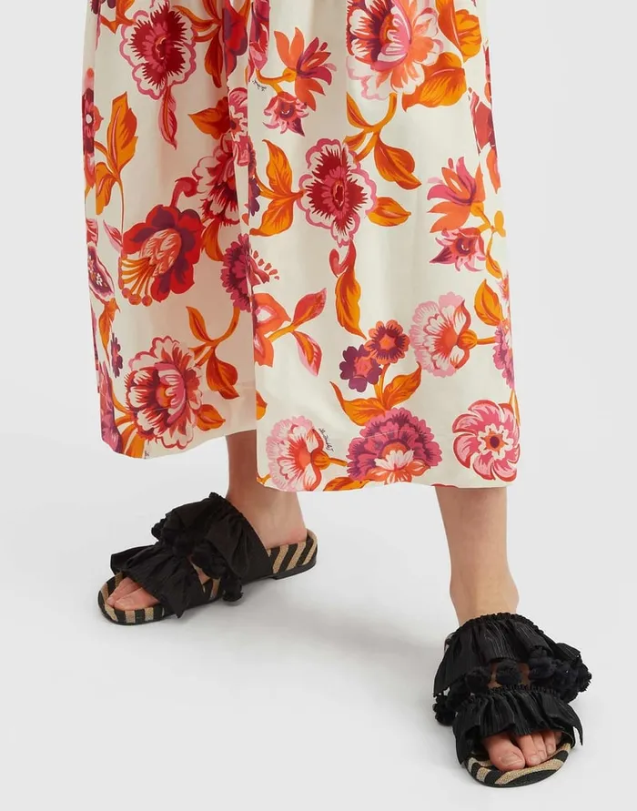 La Doublej Pimento Slide Solid Black In Viscose and Jute Women Shoes