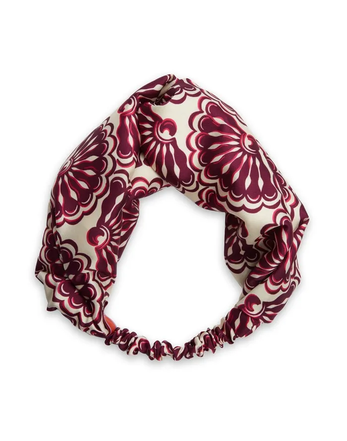 La Doublej Pinup Headband Fans Purple In Twill Women Hair Accessories