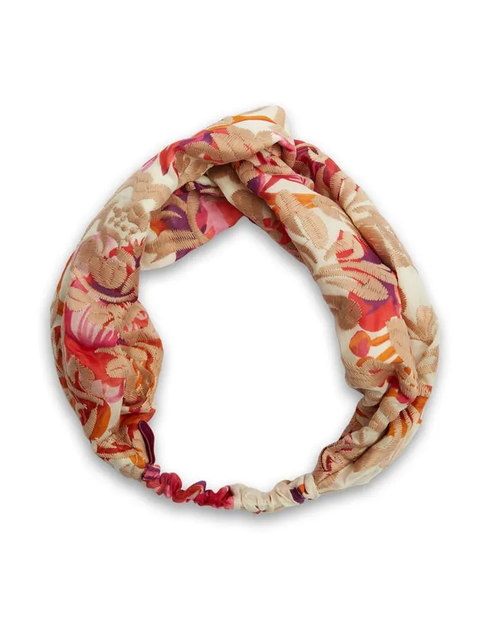 La Doublej Pinup Headband Hottie Cream In Embroidered Organza Women Hair Accessories