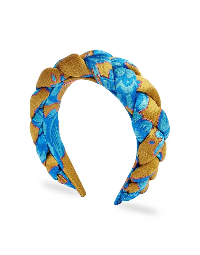 La Doublej Rapunzel Headband Hottie Turquoise In Jacquard Women Hair Accessories