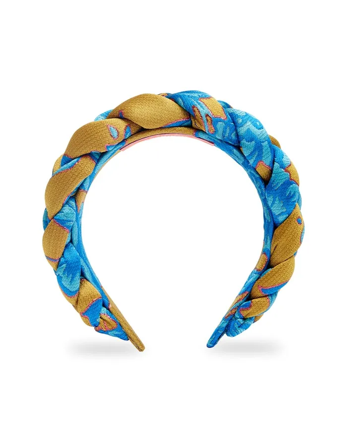 La Doublej Rapunzel Headband Hottie Turquoise In Jacquard Women Hair Accessories