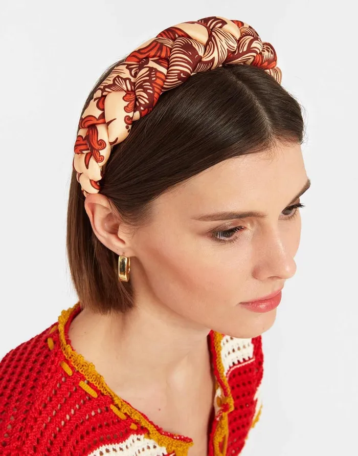 La Doublej Rapunzel Headband Reef Pale Pink In Twill Women Hair Accessories