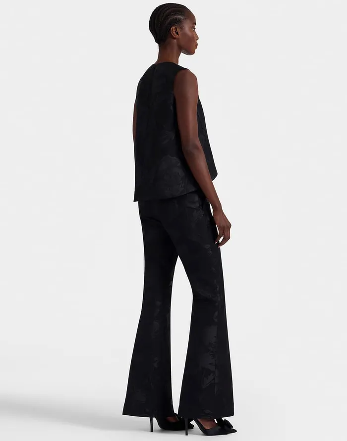 La Doublej Saturday Night Pants Sylph Black In Jacquard Women Shorts and Pants
