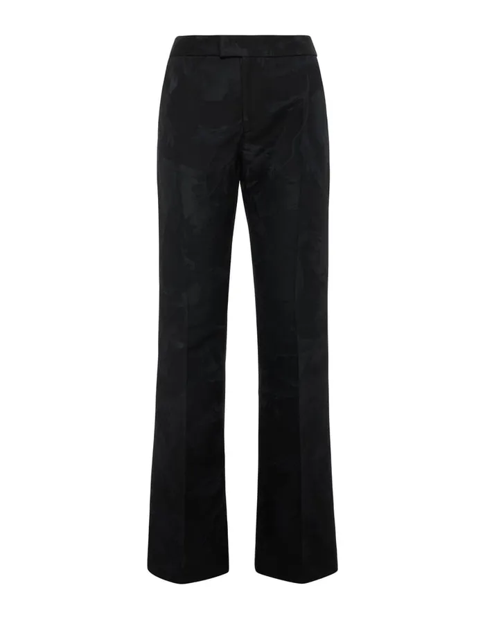 La Doublej Saturday Night Pants Sylph Black In Jacquard Women Shorts and Pants