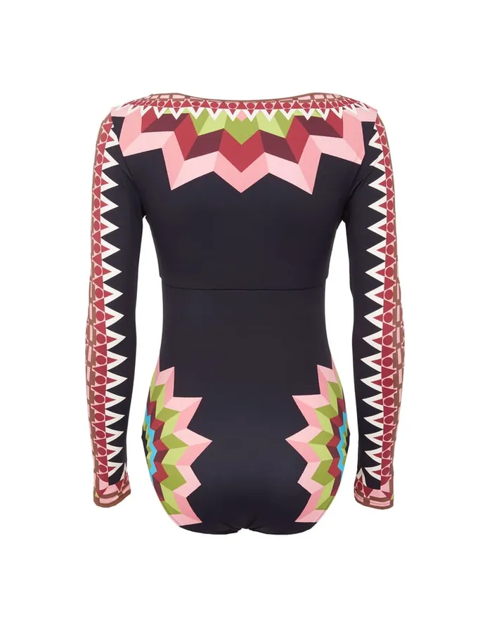 La Doublej Sunset Suit Sunset Navy Place In Lycra Women Swimwear