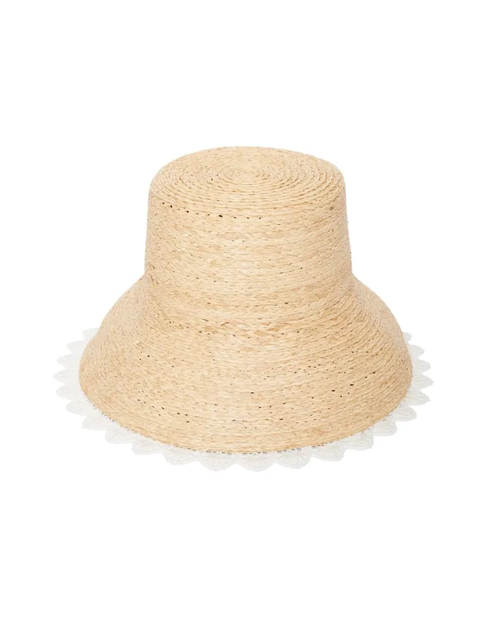 La Doublej The Ombra Hat Solid Ivory In Raffia Women Hats