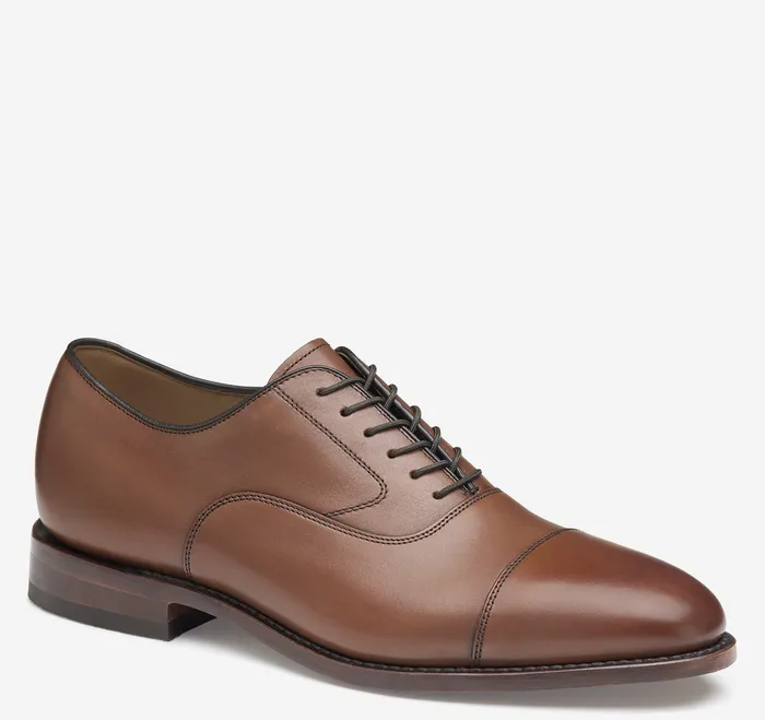 LaceUps Melton Cap Toe Tan Calfskin 8211 Johnston and Murphy Men