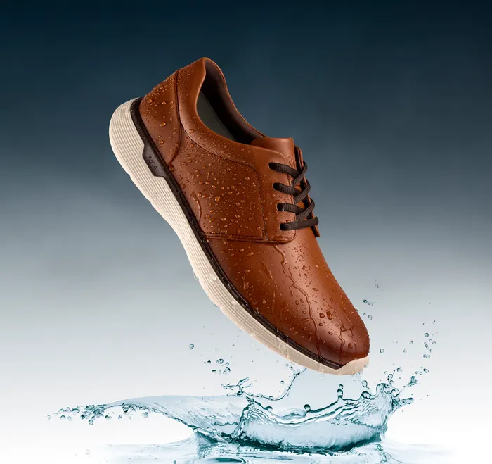 LaceUps Men Johnston and Murphy XC4 Prentiss 2 Plain Toe Tan Waterproof Full Grain