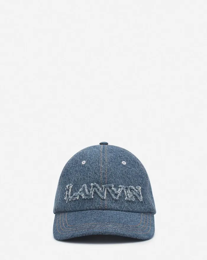Lanvin Cap In Denim Denim Blue Women Lanvin Hats