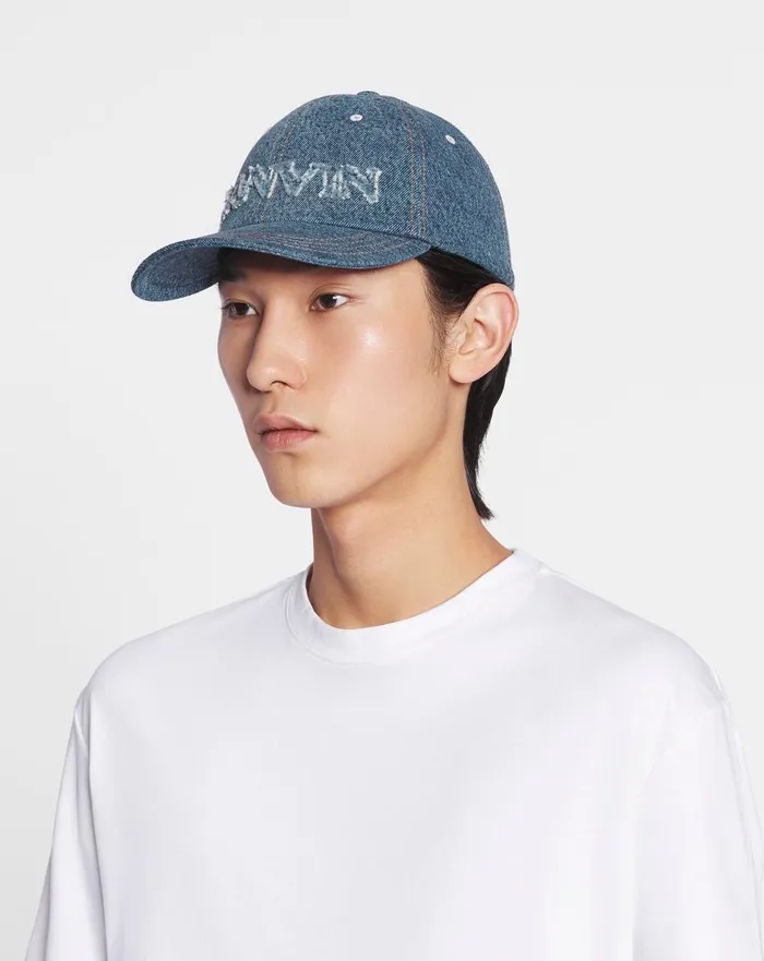 Lanvin Cap In Denim Denim Blue Women Lanvin Hats
