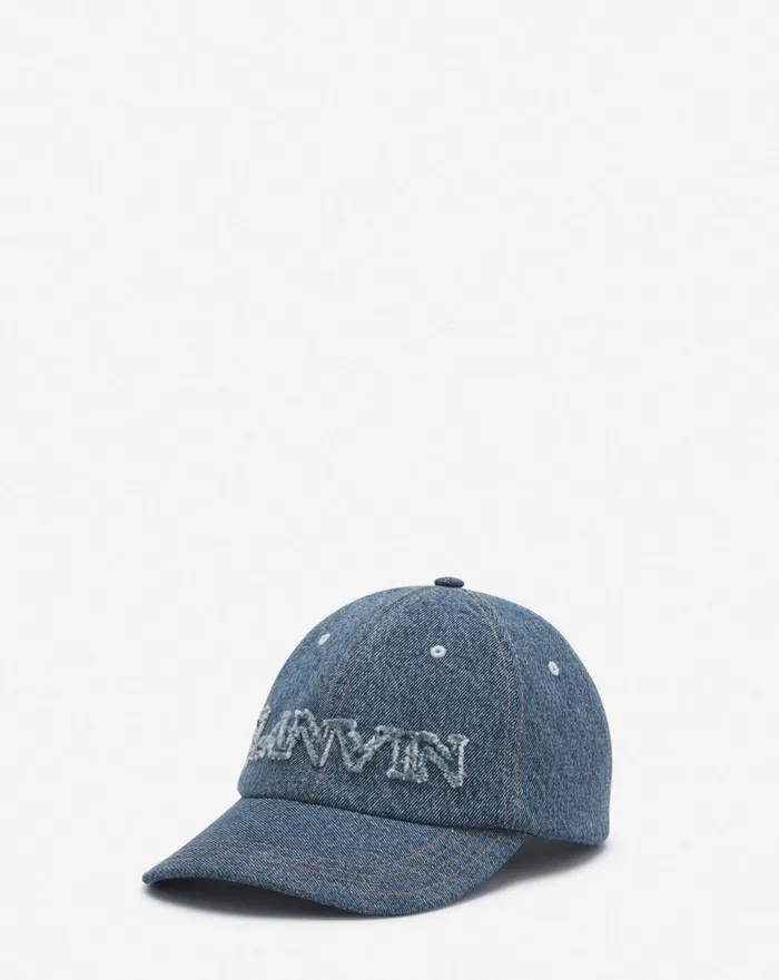Lanvin Cap In Denim Denim Blue Women Lanvin Hats