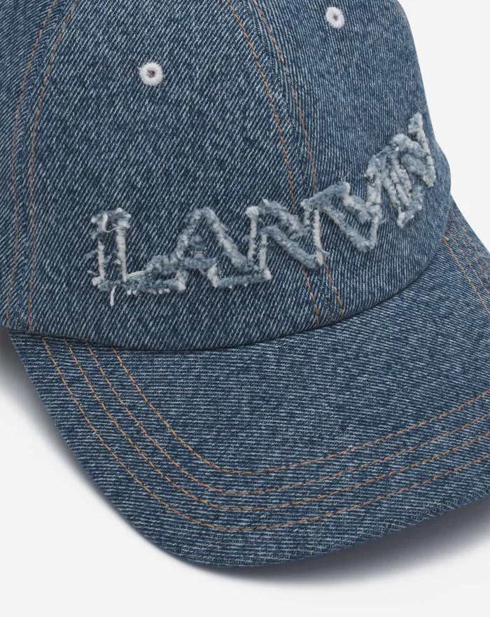 Lanvin Cap In Denim Denim Blue Women Lanvin Hats