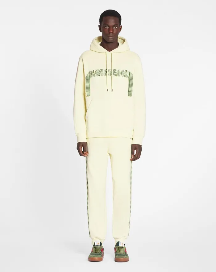 Lanvin Curb Lace Loosefit Hoodie Quartz Men Lanvin Knitwear and Sweatshirts