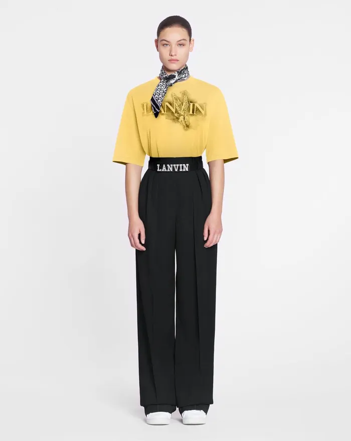 Lanvin X Future Classic Eagle Print Tshirt Corn Women Lanvin TShirts and Sweatshirts