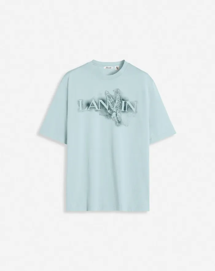 Lanvin X Future Classic Eagle Print Tshirt Lanvin Blue Men Lanvin Tshirts and Polos