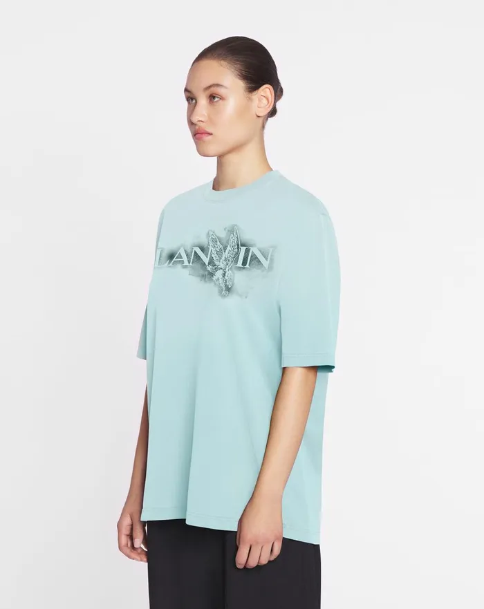 Lanvin X Future Classic Eagle Print Tshirt Lanvin Blue Men Lanvin Tshirts and Polos Lanvin X Future Classic Eagle Print Tshirt Lanvin Blue Men Lanvin Tshirts and Polos