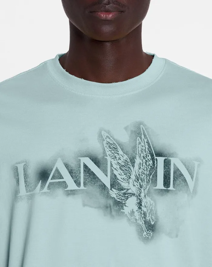 Lanvin X Future Classic Eagle Print Tshirt Lanvin Blue Men Lanvin Tshirts and Polos Lanvin X Future Classic Eagle Print Tshirt Lanvin Blue Men Lanvin Tshirts and Polos