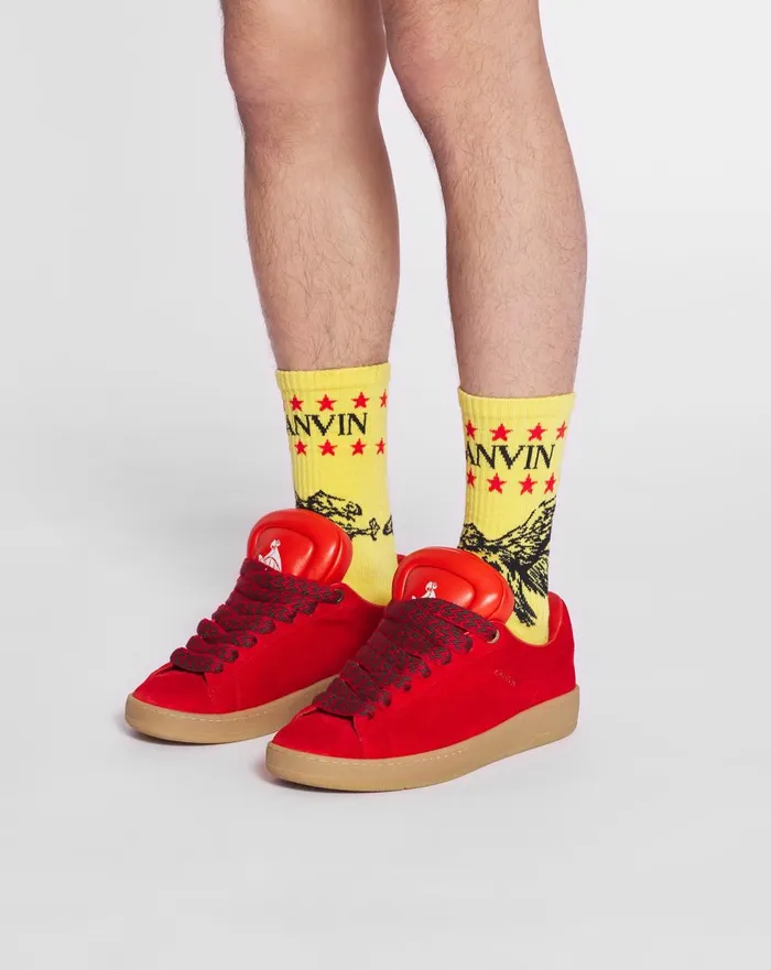 Lanvin X Future Lanvin Logo And Cotton Eagle Socks Cornbright Orange Men Lanvin Socks Lanvin X Future Lanvin Logo And Cotton Eagle Socks Cornbright Orange Men Lanvin Socks