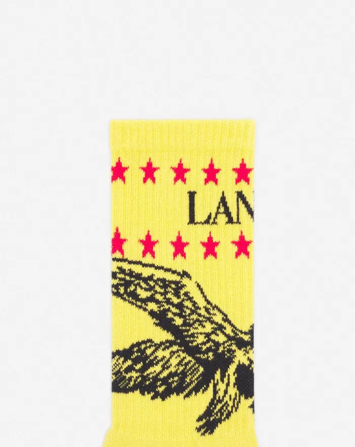 Lanvin X Future Lanvin Logo And Cotton Eagle Socks Cornbright Orange Men Lanvin Socks Lanvin X Future Lanvin Logo And Cotton Eagle Socks Cornbright Orange Men Lanvin Socks