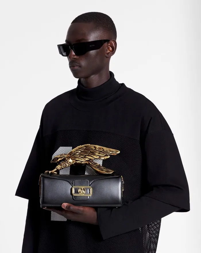 Lanvin X Future Pencil Mm Leather Bag Black Women Lanvin Tote Bags and Top Handle Bags