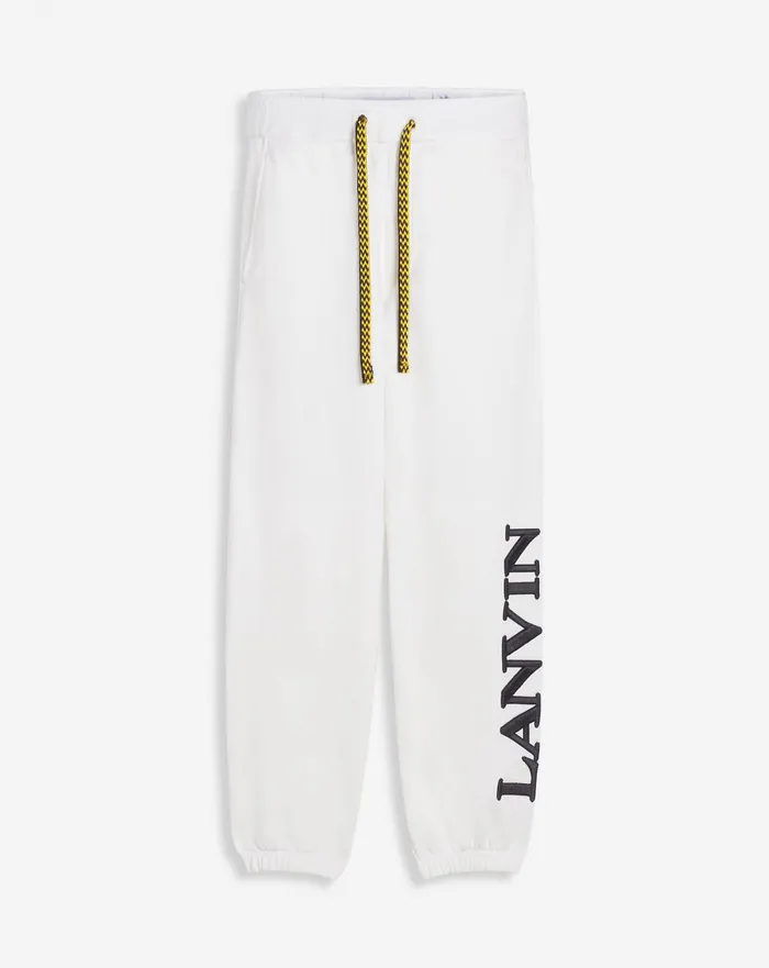 Lanvin X Future Unisex Logo Jogging Pants White Mustang Men Lanvin Coats and Jackets