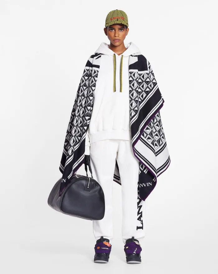 Lanvin X Future Unisex Logo Jogging Pants White Mustang Men Lanvin Coats and Jackets