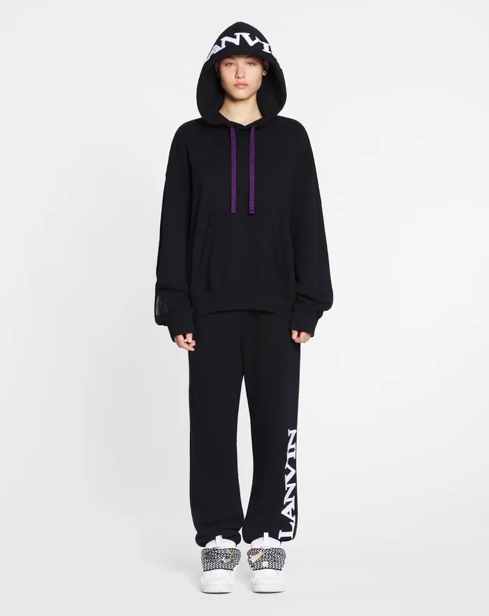 Lanvin X Future Unisex Oversized Curb Laces Black Men Lanvin Coats and Jackets