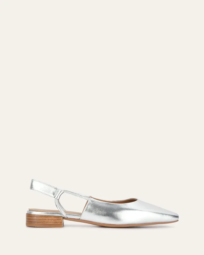 Larissa dress flats silver leather BALLET jomercer Women