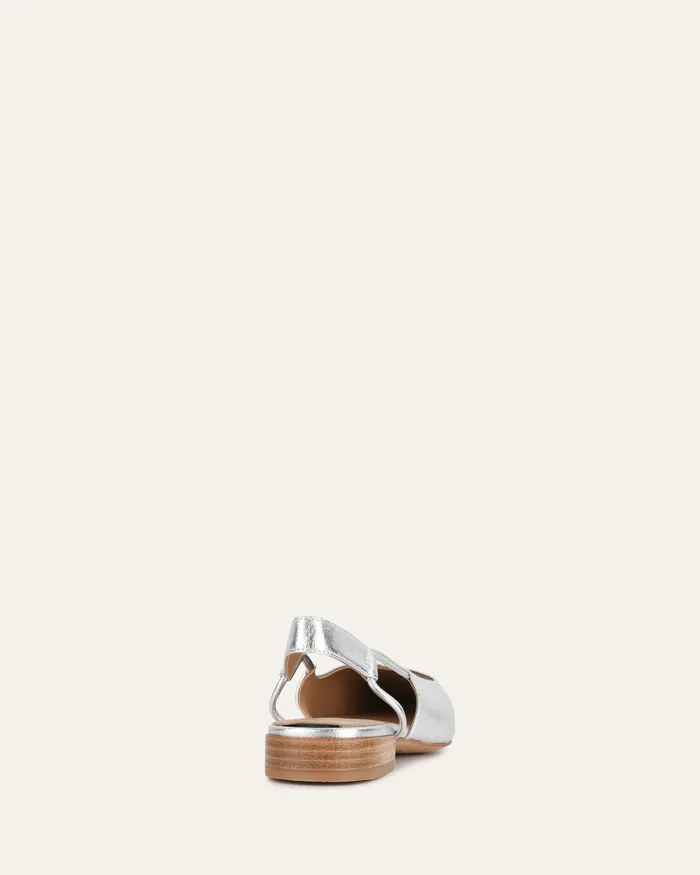 Larissa dress flats silver leather BALLET jomercer Women