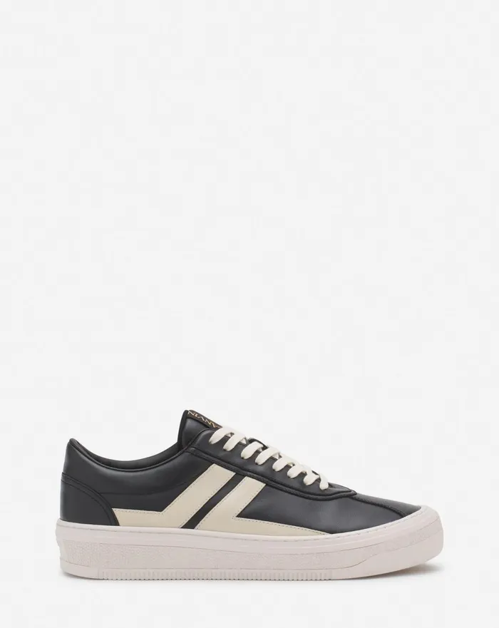 Leather Cash Sneakers Lanvin X Future For Men Dark Greybeige Men Lanvin Sneakers