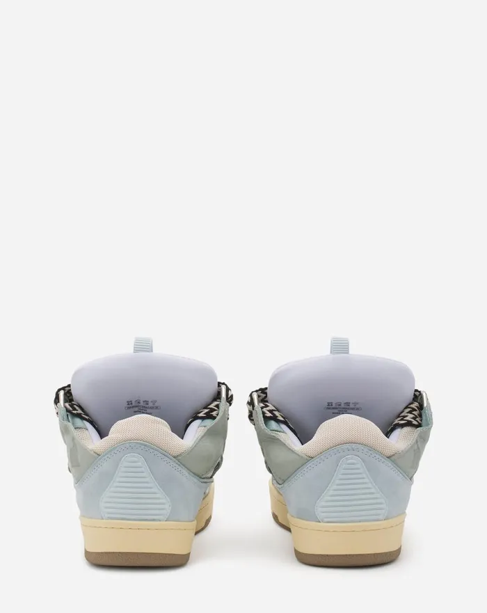 Leather Curb Sneakers Light Blue Men Lanvin Sneakers Leather Curb Sneakers Light Blue Men Lanvin Sneakers