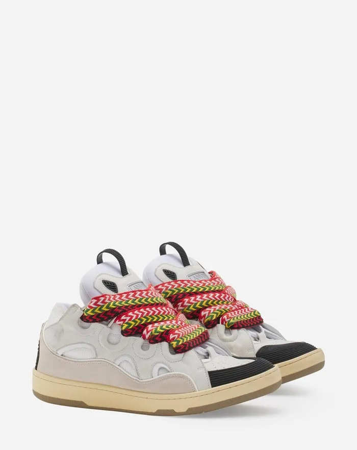 Leather Curb Sneakers White Men Lanvin Sneakers Leather Curb Sneakers White Men Lanvin Sneakers